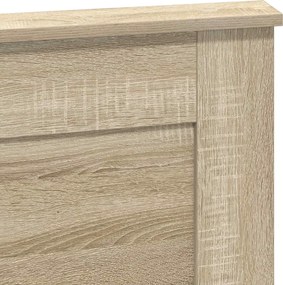 vidaXL Κεφαλάρι με κεφαλάρι Δρύς Sonoma 120 cm Επεξεργασμένο ξύλο