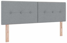 vidaXL Κρεβάτι box spring με στρώμα Ανοιχτό γκρι 140 x 200 cm