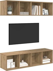 vidaXL Σετ επίπλου τηλεόρασης 2 pcs Artisan Oak Επεξεργασμένο ξύλο