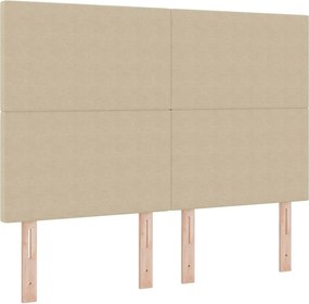 vidaXL LED κεφαλάρι με κεφαλάρι Γκρι Πράσινο 144 cm Πολυεστέρας