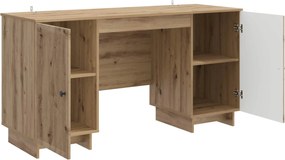 vidaXL Γραφείο Artisan Δρυς Επεξεργασμένο Ξύλο 142,5 x 50 x 75 εκ.