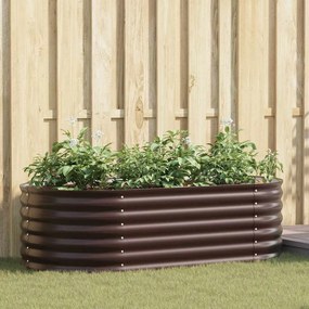 vidaXL Ανεβασμένο Κρεβάτι Καφέ 160 x 80 x 44 cm Ατσάλι