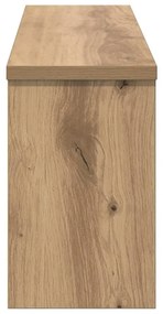 vidaXL Τοίχου Κρεμάστρα με ράφι Επιτοίχιο artisan δρυς 75 x 16 x 26 εκ