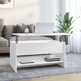 vidaXL Τραπεζάκι Σαλονιού Λευκό 80 x 50 x 40 εκ. Επεξεργασμένο Ξύλο