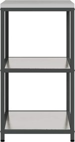 vidaXL Ράφι Κουζίνας HATTEM Ασημί 60 x 50 x 92 εκ Ατσάλι