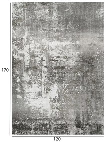 Χαλί σαλονιού C7677.06 Josiane με Κρόσια Γκρί 120x170 εκ. 120x170x1 εκ.