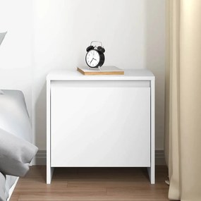 vidaXL Κομοδίνο Λευκό 45 x 34 x 44,5 εκ. από Μοριοσανίδα