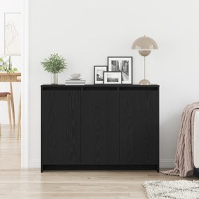 vidaXL Πλαϊνό γραφείο Μαύρο 102 x 29.5 x 75 εκ Επεξεργασμένο ξύλο