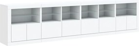 vidaXL Μπουφές με Φώτα LED Λευκός 283x37x67 εκ.