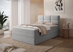 Επενδυμένο κρεβάτι Padion-Γκρι-140 x 200