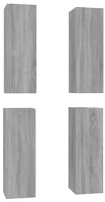 vidaXL Έπιπλα Τηλεόρασης 4 τεμ. Γκρι Sonoma30,5x30x90 εκ. Επεξ. Ξύλο