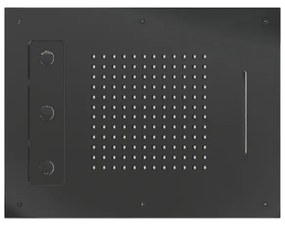 Almar Black Brushed PVD Κεφαλή εντοιχισμού οροφής 3 ροών
