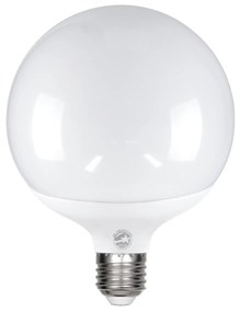 GloboStar® 60044 Λάμπα LED E27 G125 Γλόμπος 20W 1880lm 260° AC 220-240V IP20 Φ12.5 x Υ16cm Θερμό Λευκό 2700K - 3 Years Warranty