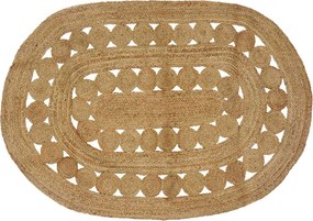 vidaXL Χαλί Περιοχής Φυσικό 122 x 183 cm Γιούτα