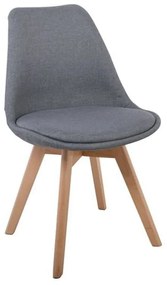 Καρέκλα Martin Grey ΕΜ136,44F 49x57x82cm Σετ 4τμχ Wood, Fabric