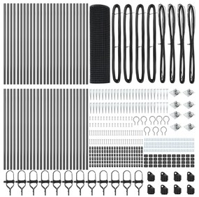 vidaXL Φράχτης  Welded Wire με 13 Σπινθόγκονα Γκρι 0.8x100 μ Χάλυβα