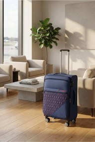 Stewehome μεγάλη βαλίτσα από ύφασμα Μπλε σκούρο 78x46x33 cm
