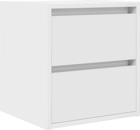 vidaXL Κομοδίνα Επιτοίχια 2 τεμ. Λευκά 38x34x40 εκ.