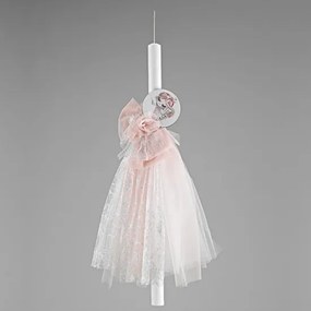 Λαμπάδα βάπτισης μπαλαρίνα με tutu