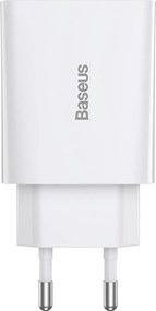 Ładowarka sieciowa Baseus Speed Mini Quick Charger, USB-C, PD, 3A, 20W (biała)