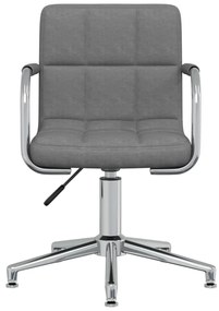 vidaXL Καρέκλα Γραφείου Περιστρεφόμενη Ανοιχτό Γκρι Υφασμάτινη