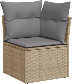 vidaXL Σετ Καναπέ Κήπου 13τεμ Μπεζ Συνθ. Ρατάν με Μαξιλάρια