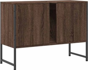 vidaXL Ντουλάπι Μπάνιου Νιπτήρα Καφέ Δρυς 80 x 33 x 60 εκ. Επεξ. Ξύλο
