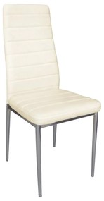 Καρέκλα Jetta ΕΜ966,14 Ecru 40x50x95 cm Σετ 4τμχ Μέταλλο,PVC