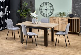 BAGIO extension table, atisan oak / black DIOMMI-60-31035