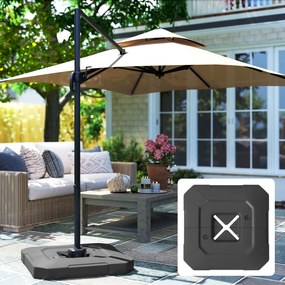 Βάση ομπρέλας 2 τεμαχίων, αδιάβροχη, βάρος ομπρέλας, βάση για ομπρέλα κρεμαστή