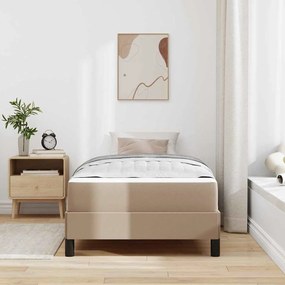 vidaXL Κρεβάτι Άλλο Καπουτσίνο 100 x 200 cm Τεχνητό δέρμα