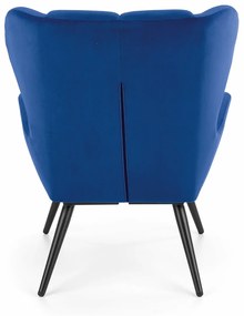 Πολυθρόνα Houston 1079, Μπλε, 91x75x86cm, 15 kg, Ταπισερί, Πόδια: Ξύλο | Epipla1.gr