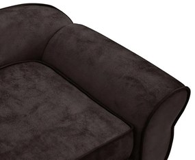 vidaXL Καναπές - Κρεβάτι Σκύλου Καφέ 72 x 45 x 30 εκ. Βελουτέ