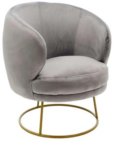 Πολυθρόνα Rony 110-000054 78x75x82cm Grey-Gold