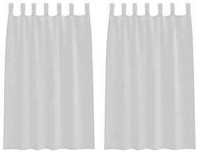 vidaXL Κουρτίνες 2 pcs Ανοιχτό γκρι 140 x 175 εκ. Πολυεστέρας