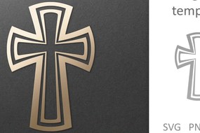 Σετ των 3 Intra απο ξύλο plywood 3mm-4mm πάχος Christian Faith Cross . Crucifix Δίασταση 7x7 cm INTRAFABR-106001338
