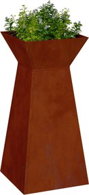 vidaXL Γλάστρα Πυλώνας Σκ rusty 35 x 35 x 73 εκ.