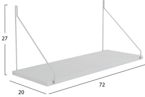 ΡΑΦΙ ΤΟΙΧΟΥ AGILAN ΜΕΛΑΜΙΝΗΣ HM9183.15 ΛΕΥΚΟ 72x20x27Y εκ. (1 Τεμμάχια)