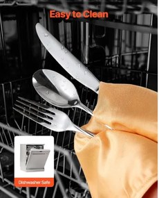 VEVOR 30-Piece Silverware Set Stainless Steel Cutlery Flatware Utensils for 6
