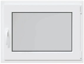 vidaXL Παράθυρο Υπογείου "RISOR" 80x50 εκ. Ανακλινόμενο & Περιστρεφόμενο DIN Δεξιό Λευκό