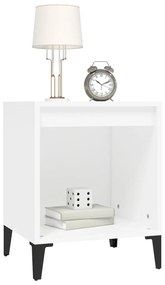 vidaXL Κομοδίνο Λευκό 40 x 35 x 50 εκ.