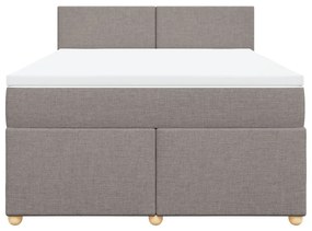 ΚΡΕΒΑΤΙ BOXSPRING ΜΕ ΣΤΡΩΜΑ TAUPE 140X190 ΕΚ. ΥΦΑΣΜΑΤΙΝΟ 3288972