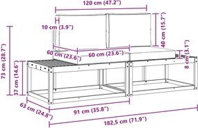 vidaXL Σειρά Καναπέ Εξωτερικού 2 pcs Άσπρο και Ανθρακί Πολυεστέρας