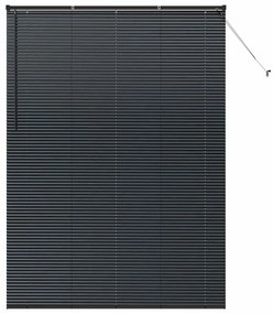 vidaXL Ρολό Παραθύρου με κουρτίνες Άλλο Μαύρο 155 x 220 εκ. Αλουμίνιο