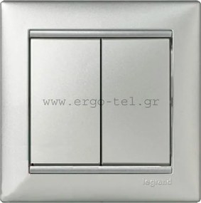 ΔΙΑΚΟΠΤΗΣ ΔΙΠΛΟΣ ΑΛΛΕ-ΡΕΤΟΥΡ VALENA METALLIC ΑΛΟΥΜΙΝΙΟ