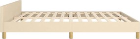 vidaXL Σκελετός Κρεβατιού Χωρίς Στρώμα Κρεμ 180x200 εκ. Υφασμάτινο