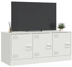 vidaXL Έπιπλο Τηλεόρασης Λευκό 99x39x44 εκ. από Ατσάλι