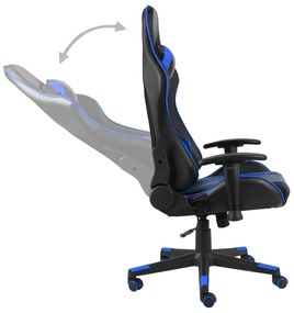 vidaXL Καρέκλα Gaming Περιστρεφόμενη Μπλε από PVC