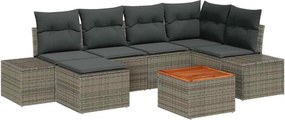 vidaXL Σετ Καναπέ Κήπου 7 pcs Γκρι