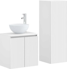 vidaXL Σετ Επίπλων Μπάνιου 2 τμχ. Λευκό 33 x 34,5 x 100 εκ